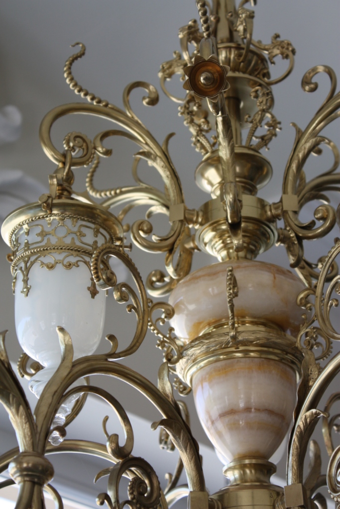 antike Deckenlampe Historismus um 1880 - Antik-Lampen - Verkauf und